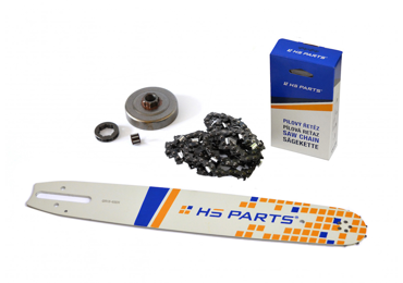 HS PARTS vodiaca lišta 15" (38 cm) + pílová reťaz 3/8" .063" (1,6 mm) 56 článkov hranatý zub + reťazovka pre Stihl 044 046 MS341 MS361 MS362 MS440 MS441 MS460 MS461