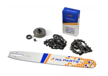 HS PARTS vodiaca lišta 16" (40 cm) + 2 x pílová reťaz 3/8" .063" (1,6 mm) 60 článkov hranatý zub + reťazovka pre Stihl 034 036 MS340 MS360