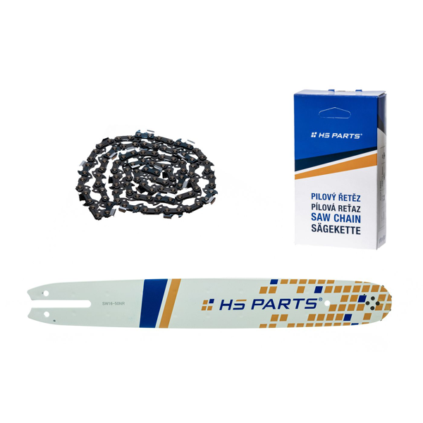 HS PARTS vodiaca lišta 16" (40 cm) 3/8" .050" (1,3 mm) + pílová reťaz 55 článkov hranatý zub pre Stihl 009 010 011 017 018 019 020 021 023 025 MS160 MS170 MS171 MS180 MS181 MS192 MS210 MS211 MS250 MS231 MS241 MS251