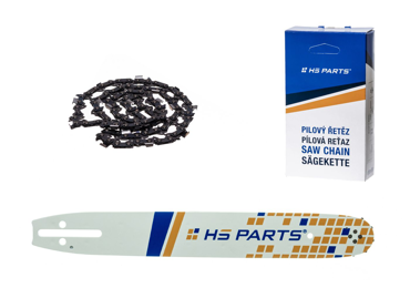 HS PARTS vodiaca lišta 16" (40 cm) 3/8" .050" (1,3 mm) + pílová reťaz 56 článkov hranatý zub pre Husqvarna 120 135 140 240 334T 335XPT 338XPT T540XP Jonsered 2035 2036 CS2135 CS2139T Solo 614 630 633 635 637 McCulloch MS1636