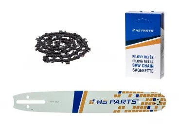 HS PARTS vodiaca lišta 16" (40 cm) 3/8" .058" (1,5 mm) + pílová reťaz 60 článkov hranatý zub pre Husqvarna 66 266 268 365 372XP 385 394 395 562XP 570 575 576XP 2100XP