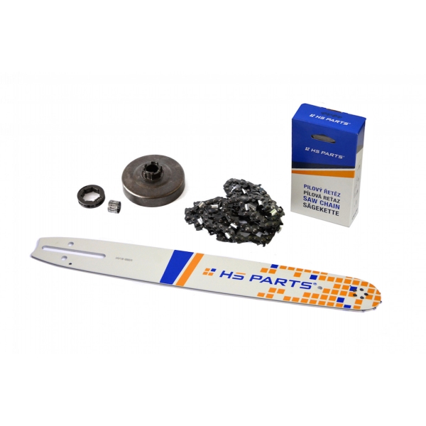 HS PARTS vodiaca lišta 16" (40 cm) 3/8".058" (1,5 mm) + pílová reťaz 60 článkov hranatý zub + reťazovka Husqvarna 268 272XP