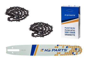 HS PARTS vodiaca lišta 16" (40 cm) 3/8" .063" (1,6 mm) + 2 x pílová reťaz na pozdĺžne rezanie 60 článku guľatý zub na výrobu fošní a dosiek vhodné Stihl 044 048 MS310 MS360 MS361 MS362 MS440 MS441 MS462 MS460 MS640 MS650 MS660 MS500i