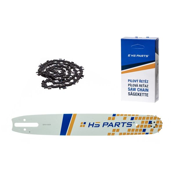 HS PARTS vodiaca lišta 16" (40 cm) 3/8" .063" (1,6 mm) + pílová reťaz na pozdĺžne rezanie 60 článku guľatý zub pre výrobu fošní a dosiek vhodné Stihl MS360 MS361 MS362 MS440 MS441 MS660