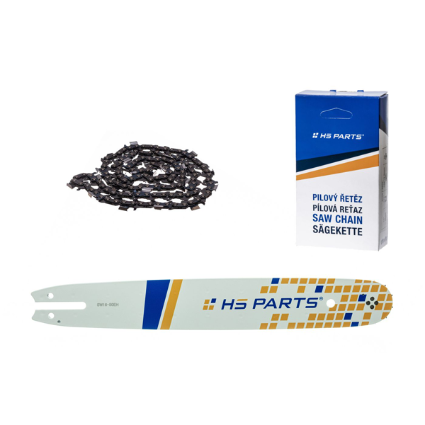 HS PARTS vodiaca lišta 16" (40 cm) .325" .050" (1,3 mm) + pílová reťaz 62 článkov hranatý zub pre Stihl 021 023 025 MS210 MS230 MS231 MS241 MS250 MS251