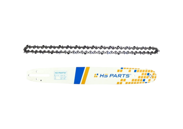 HS PARTS vodiaca lišta 16" (40 cm) .325" .050" (1,3 mm) + pílová reťaz 66 článkov hranatý zub pre Husqvarna 36 41 136 141 243 Jonsered 2040 2141 2152 Makita DCS3500 Dolmar PS351 PS410 Shindaiwa 360 366 377 Echo CS4200ES CS4400