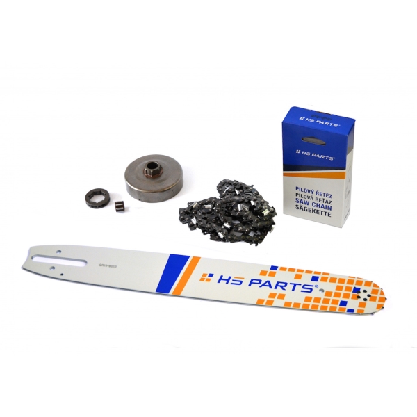 HS PARTS vodiaca lišta 16" (40cm) 3/8" .063" (1,6mm) + pílová reťaz 60 článkov hranatý zubz + reťazovka pre Stihl 064 066 MS660