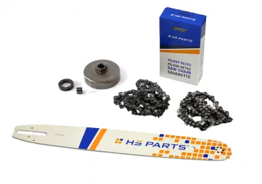 HS PARTS vodiaca lišta 18" (45 cm) + 2 x pílová reťaz 3/8" .063" (1,6 mm) 66 článkov hranatý zub + reťazovka pre Stihl 064 066 MS660