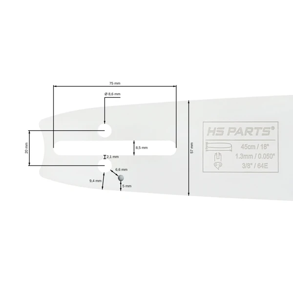 HS PARTS vodiaca lišta 18
