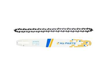 HS PARTS vodiaca lišta 18" (45 cm) 3/8" .050" (1,3 mm) + pílová reťaz 60 článkov hranatý zub pre Husqvarna 120 135 140 240 334T 335XPT 338XPT T540XP Jonsered 2035 2036 CS2135 CS2139T Solo 614 630 633 635 637 McCulloch MS1636