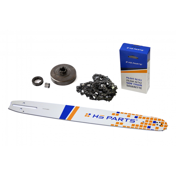 HS PARTS vodiaca lišta 18" (45 cm) 3/8".058" (1,5 mm) + pílová reťaz 68 článkov hranatý zub + reťazovka Husqvarna 268 272XP
