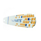 HS PARTS vodiaca lišta 18" (45 cm) 3/8" .058" (1,5 mm) + pílová reťaz na pozdĺžne rezanie 68 článkov guľatý zub pre výrobu fošní a dosiek vhodné Husqvarna 266 268 362 365 371 372XP 395 576XP