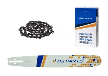 HS PARTS vodiaca lišta 18" (45 cm) 3/8" .058" (1,5 mm) + pílová reťaz na pozdĺžne rezanie 68 článku guľatý zub pre výrobu fošní a dosiek vhodné Husqvarna 51 55 346XP 353 357 359 455 460 560XP