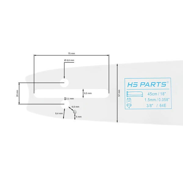 HS PARTS vodiaca lišta 18