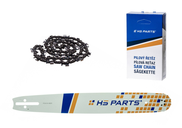 HS PARTS vodiaca lišta 18" (45 cm) 3/8" .058" (1,5 mm) + reťaz na pozdĺžne rezanie 68 článku pre Husqvarna 51 55 246 254 257  262 345 356 357 359 455 460 555 560 Jonsered 2054 CS2260 Dolmar 111 112 115 PS540 Solo 613 614 650