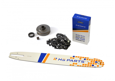 HS PARTS Vodiaca lišta 18" (45 cm) 3/8" .063" (1,6 mm) + pílová reťaz 66 článkov hranatý zub + reťazovka pre Stihl 034 036 MS340 MS360