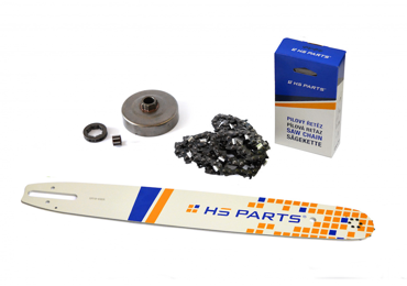 HS PARTS vodiaca lišta 18" (45 cm) 3/8" .063" (1,6 mm) + pílová reťaz 66 článkov hranatý zub + reťazovka pre Stihl 064 066 MS660
