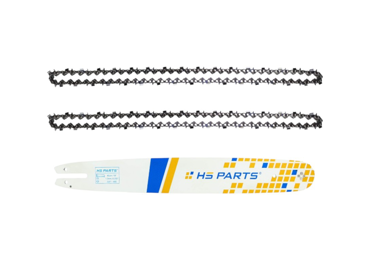 HS PARTS vodiaca lišta 18" (45 cm) .325" .050" (1,3 mm) + 2 x  pílová reťaz 68 článkov hranatý zub pre Stihl 021 023 025 MS210 MS230 MS231 MS241 MS250 MS251