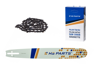 HS PARTS vodiaca lišta 18" (45 cm) .325" .050" (1,3 mm) + pílová reťaz 72 článkov hranatý zub pre Husqvarna 36 55 136 154 257 262 346 357 435 445 460 Jonsered 2054 2152 CS2149W Dolmar 109 111 112 116 Oleomac 938 947 952 962 Solo 639 651 665