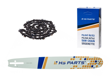 HS PARTS vodiaca lišta 18" (45 cm) .325" .058" (1,5 mm) + pílová reťaz 72 článkov hranatý zub pre Husqvarna 36 55 136 154 257 262 346 357 435 445 460 Jonsered 2054 2152 2155 Dolmar 109 111 112 116 Solo 639 651 665