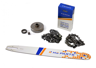 HS PARTS vodiaca lišta 20" (50 cm) + 2 x pílová reťaz 3/8" .063" (1,6 mm) 72 článkov hranatý zub + reťazovka pre Stihl 066 MS660
