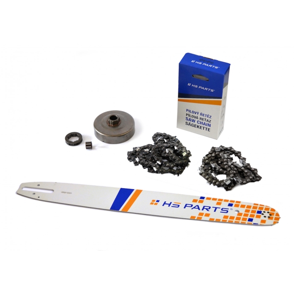 HS PARTS vodiaca lišta 20" (50 cm) + 2 x pílová reťaz 3/8" .063" (1,6 mm) 72 článkov hranatý zub + reťazovka pre Stihl MS660