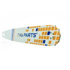 HS PARTS vodiaca lišta 20" (50 cm) 3/8" .050" (1,3 mm) + 2 x pílová reťaz 72 článkov hranatý zub pre Husqvarna 246 254 262 345 357 455 460 555 560 Jonsered 2054 CS2260 Dolmar 111 112 115 PS540 Solo 613 614 650 Oleomac 162 956 962