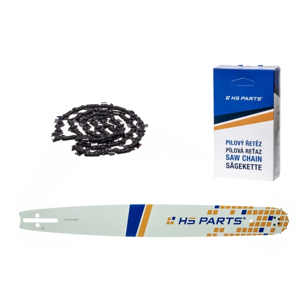 HS PARTS vodiaca lišta 20" (50 cm) 3/8" .050" (1,3 mm) + pílový reťaz 72 článkov hranatý zub pre Husqvarna 40 45 50 51 55 242 340 345 353 357 359 435 445 455 560XP