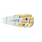HS PARTS vodiaca lišta 20" (50 cm) 3/8" .058" (1,5 mm) + 2 x pílová reťaz 72 článkov hranatý zub pre Husqvarna 66 160 266 268 285 362 365 372380 394 395 480 562XP 570 575XP