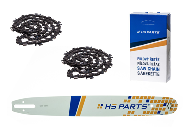 HS PARTS vodiaca lišta 20" (50 cm) 3/8" .063" (1,6 mm) + 2 x reťaz na pozdĺžne rezanie 72 článku pre Stihl 041 042 036 044 048 066 MS290 MS310 MS360 MS361 MS362 MS391 MS440 MS441 MS462 MS460 MS640 MS650 MS660 MS500i