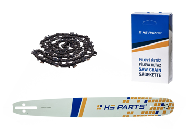 HS PARTS vodiaca lišta 20" (50 cm) .325" .058" (1,5 mm) + pílová reťaz 76 článkov hranatý zub pre Husqvarna 36 45 55 136 254 262 345 346 357 435 445 460 Jonsered 2054 2152 2155 Dolmar 109 111 112 116 Solo 639 651 665