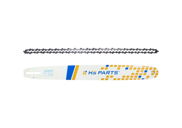 HS PARTS vodiaca lišta 24" (60 cm) 3/8" .058" (1,5 mm) + pílová reťaz 84 článkov hranatý zub pre Husqvarna 61 66 266 268 272 365 372XP 380 585 Solo 665 681 Jonsered 2077 2171 Dolmar PS6400 Makita DCS6400