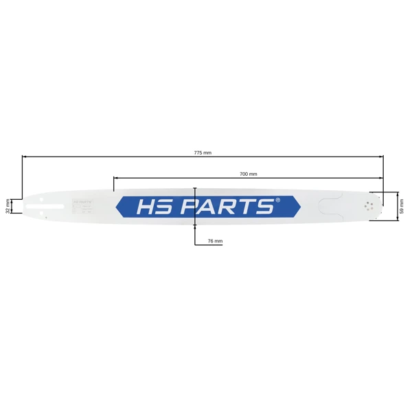 HS PARTS vodiaca lišta 28" (70 cm) 3/8" .050" (1,3 mm) 92 čl. pre Husqvarna 61 66 181 185 266 268 272 365 372 380 385 390 394 395 570 575 576 2100 3120 Jonsered 630 670 2165 CS2171 CS2188