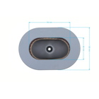 HS PARTS vzduchový filter 141 mm x 98 mm x 73 mm pre motory Yanmar L100 (114650 12540 114650-12540 1146-501-2540)