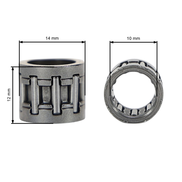 Ihlové ložisko reťazovky 10 mm x 14 mm x 12 mm pre motorové píly Husqvarna 36 41 136 137 141 142 Jonsered 2036 2040 Poulan 2775 2900 Partner 351 McCulloch M4620 (OEM 530032119)