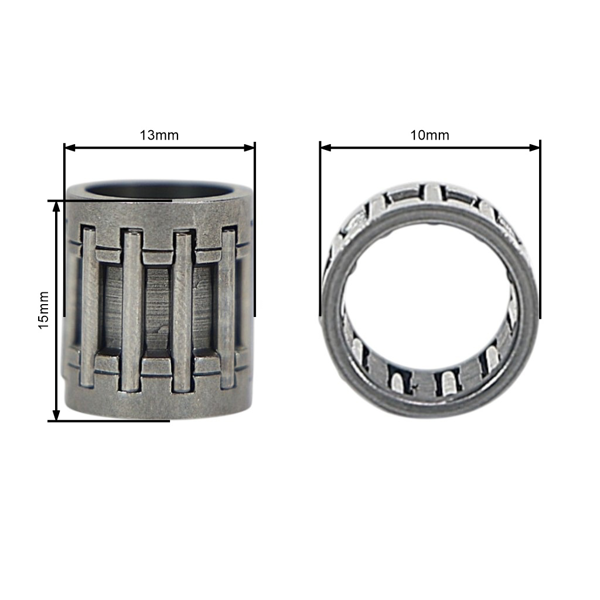 Ihlové piestne ložisko 10 mm x 13 mm x 15,5 mm pre čínske krovinorezy z hobbymarketov s objemom motora 43 cm3