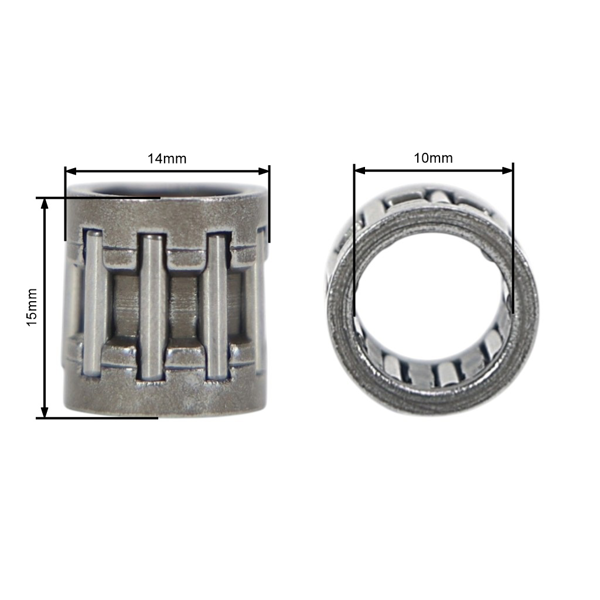 Ihlové piestne ložisko 10 mm x 14 mm x 15,2 mm pre čínske krovinorezy a z hobbymarketov s objemom motora 52 cm3