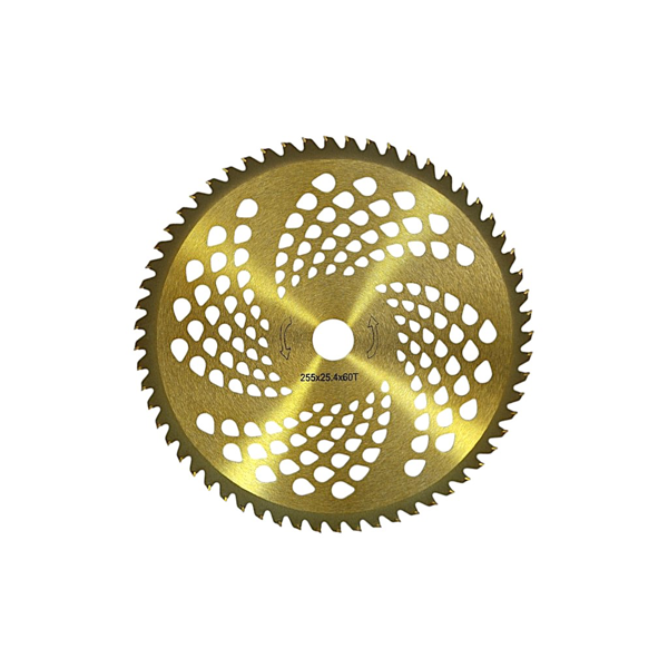 Karbidový nôž 60 zubý rozmer 255 mm x 25,4 mm pre krovinorezy