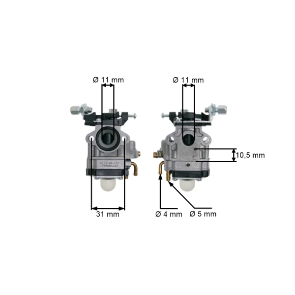 Karburátor pre čínske krovinorezy a krovinorezy z hobbymarketov s objemom motora 26 cm3 32 cm3
