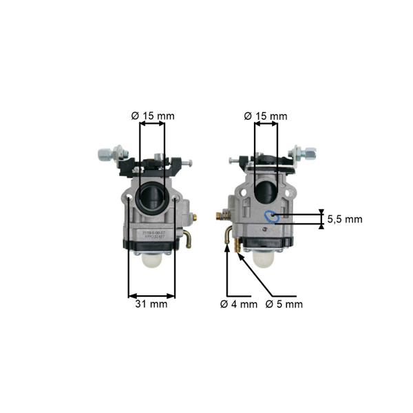 Karburátor pre čínske krovinorezy a krovinorezy z hobbymarketov s objemom motora 43 cm3 52 cm3