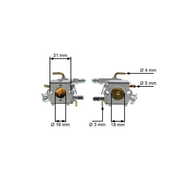 Karburátor pre Čínske motorové píly a píly z hobbymarketov obsah motora 45 ccm - 52 ccm