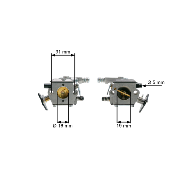 Karburátor pre Čínske motorové píly a píly z hobbymarketov s obsahom motora 38 ccm