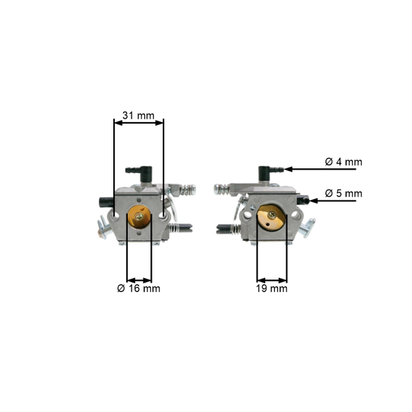 Karburátor pre Čínske motorové píly a píly z hobbymarketov s obsahom motora 45 ccm 52 ccm