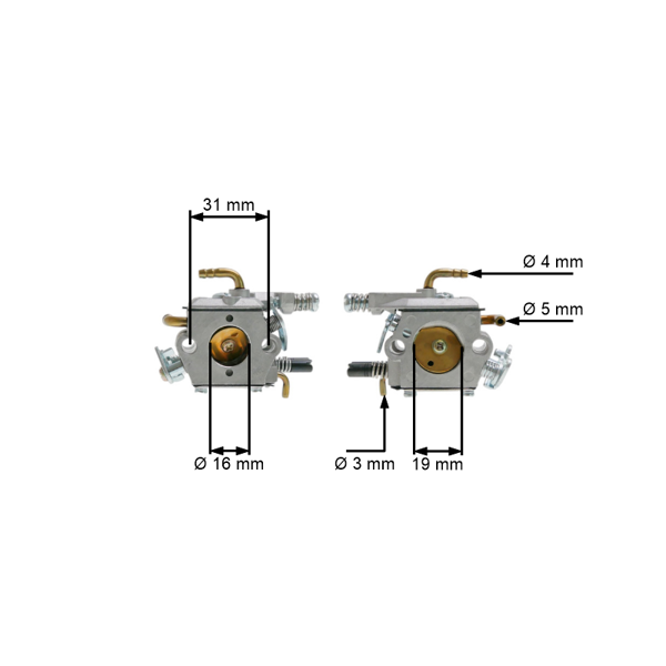 Karburátor pre Čínske motorové píly a píly z hobbymarketov s obsahom motora 45 ccm 52 ccm