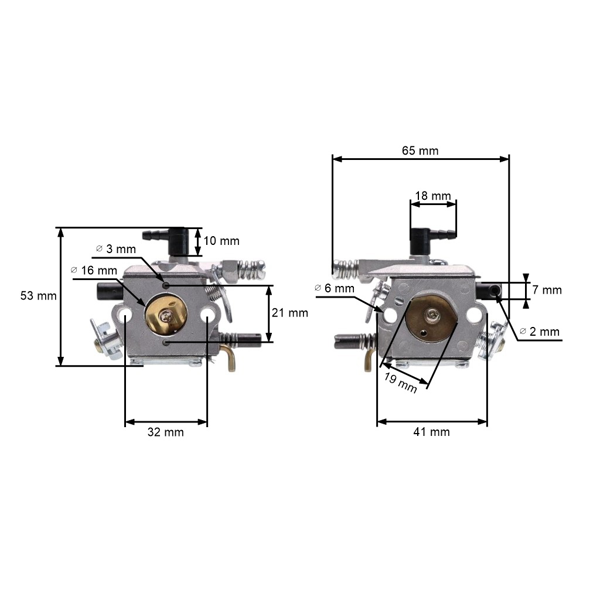 Karburátor pre Čínske motorové píly a píly z hobbymarketov s obsahom motora 45 ccm 52 ccm (set s pumpičkou)