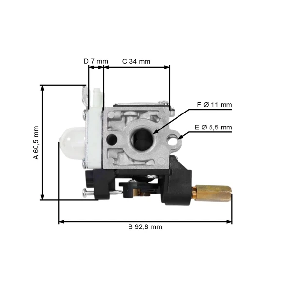 Karburátor pre krovinorezy Echo SRM255 SRM265 SRM266 (OEM A021001201)