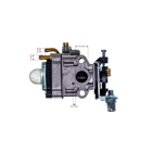 Karburátor pre krovinorezy Echo SRM2601 SRM2400 SRM2610 PE2601 AL-KO Alko Hecht čínskych značiek a hobbymarket (OEM 12300057731)