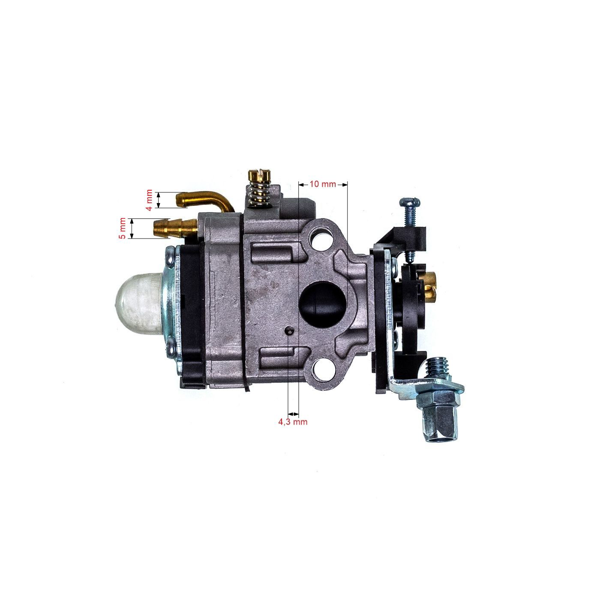 Karburátor pre krovinorezy Echo SRM2601 SRM2400 SRM2610 PE2601 AL-KO Alko Hecht čínskych značiek a hobbymarket (OEM 12300057731)