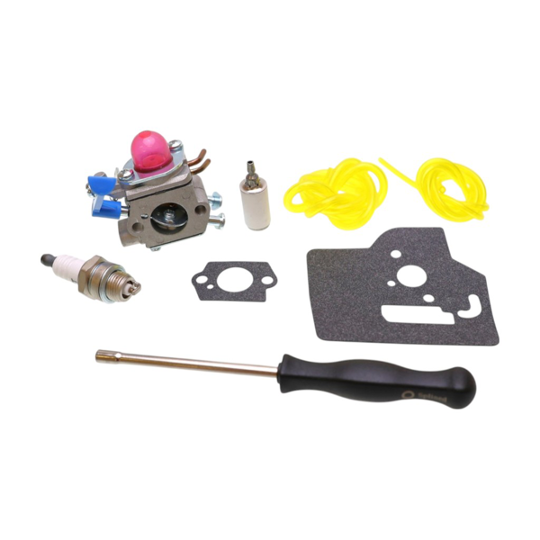 Karburátor pre krovinorezy Husqvarna 124R 125R 125RJ 128R 128RJ 125LDX 128C 128L 128LDX Jonsered BC2126 BC2128 CC2126 CC2128 GC2128 B28B B28P B28PS akčný set 8 dielov (OEM 545081848)