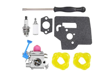 Karburátor pre krovinorezy Husqvarna 124R 125R 125RJ 128R 128RJ 125LDX 128C 128L 128LDX Jonsered BC2126 BC2128 CC2126 CC2128 GC2128 B28B B28P B28PS akčný set 8 dielov (OEM 545081848)